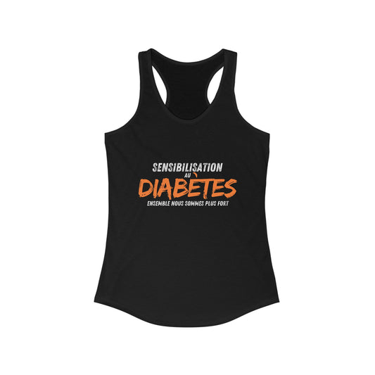 Stronger Together (French) - Racerback Tank The Diabuddies Store Tank Tops $19.96