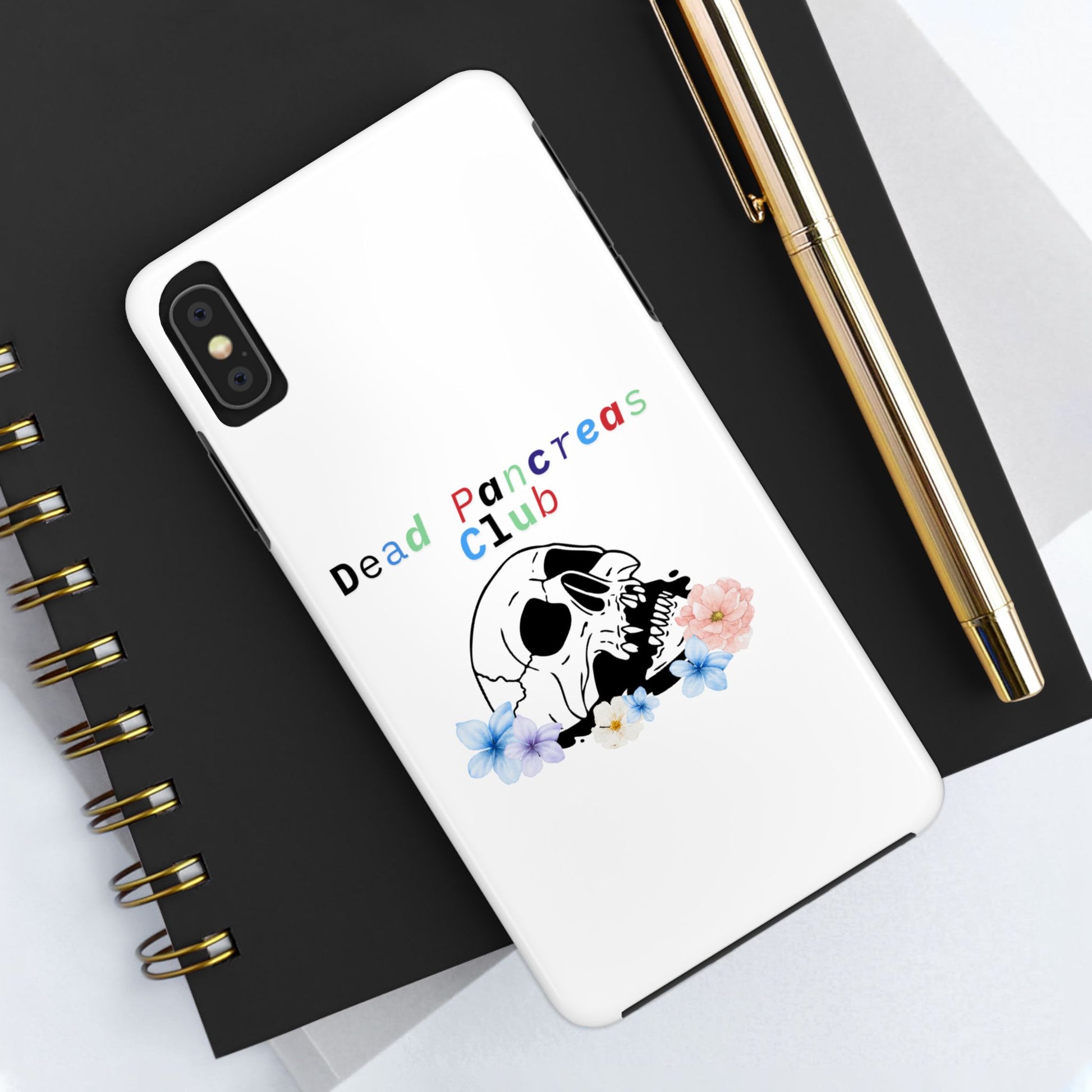 Skull & Flowers Dead Pancreas Club - Phone Case The Diabuddies Store Mobile Phone Cases $18.23