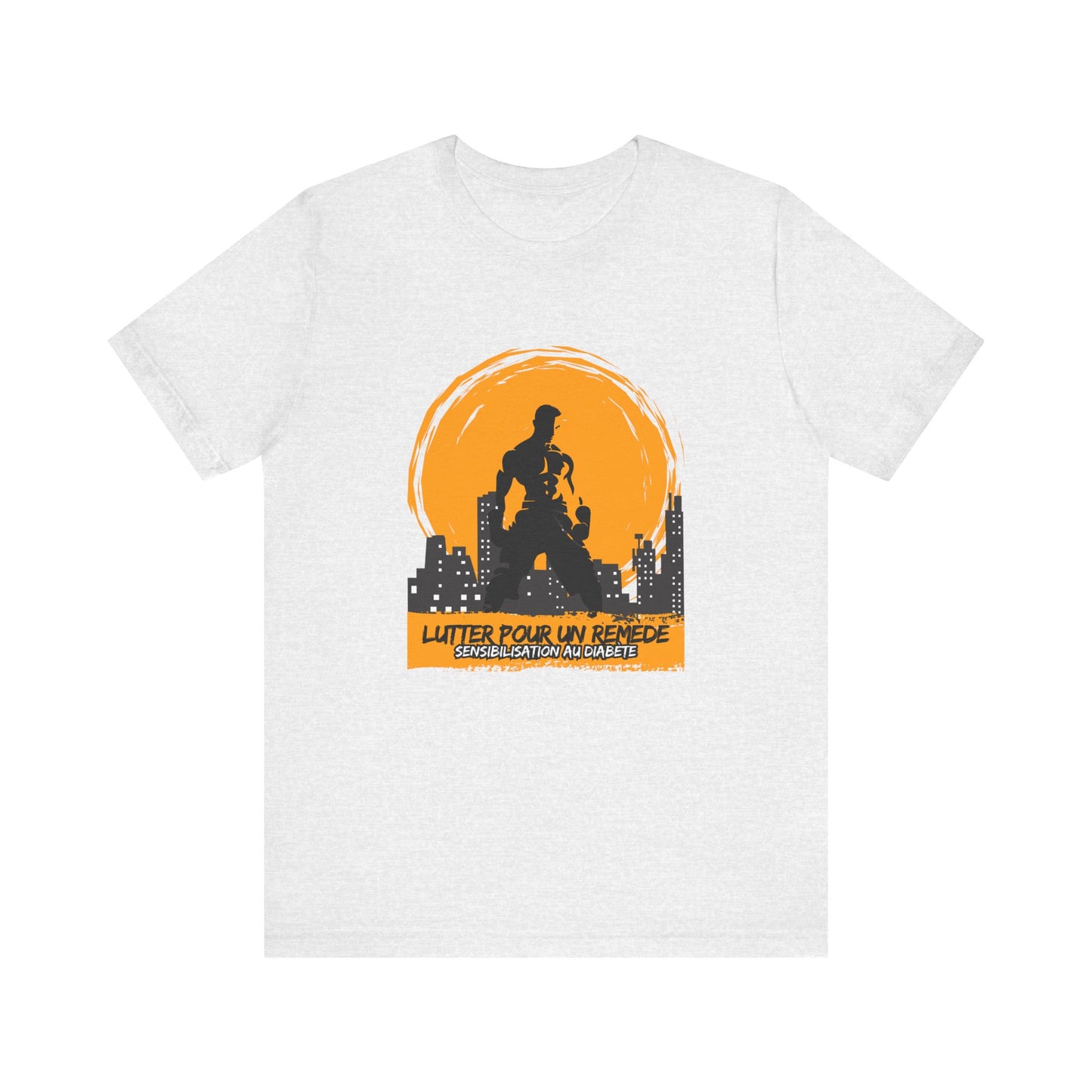 The Diabuddies Store Fighting for a Cure (French) - Unisex Tee Fighting for a Cure (French) - Unisex Tee: Make a statement that matters with this French Unisex Tee. This comfortable and versatile shirt is a powerful way to raise awareness and spark conver