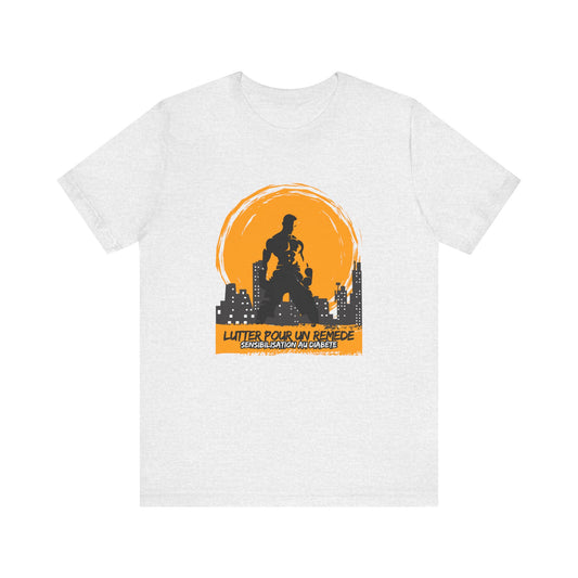 The Diabuddies Store Fighting for a Cure (French) - Unisex Tee Fighting for a Cure (French) - Unisex Tee: Make a statement that matters with this French Unisex Tee. This comfortable and versatile shirt is a powerful way to raise awareness and spark conver