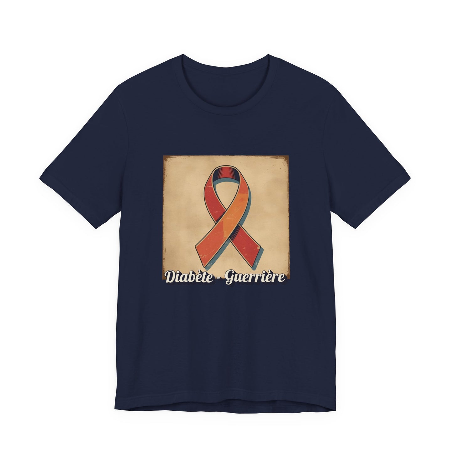 Diabetes Warrior, Retro Style (French/Guerrière) Unisex Tee The Diabuddies Store T-Shirts $22.50