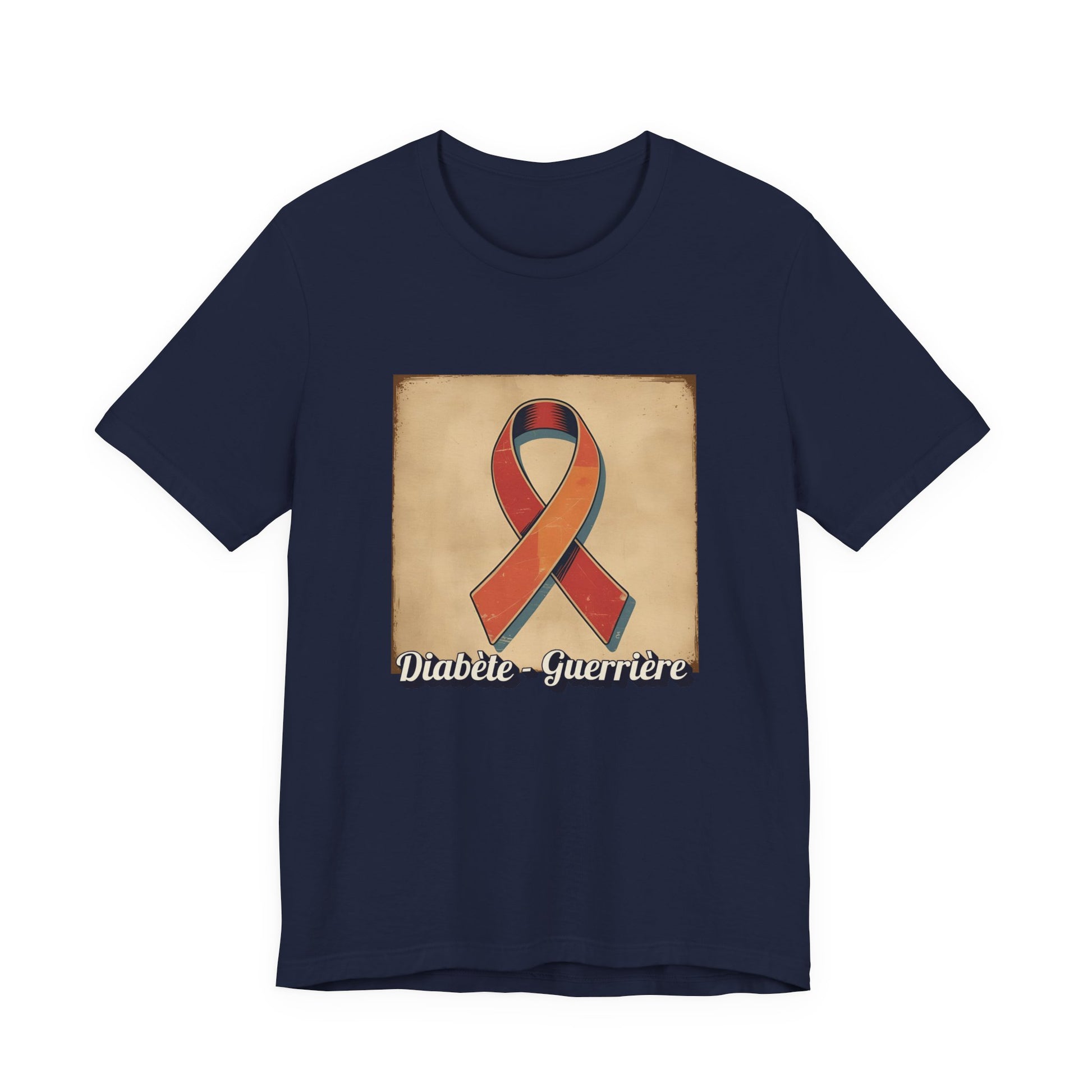 Diabetes Warrior, Retro Style (French/Guerrière) Unisex Tee The Diabuddies Store T-Shirts $22.50
