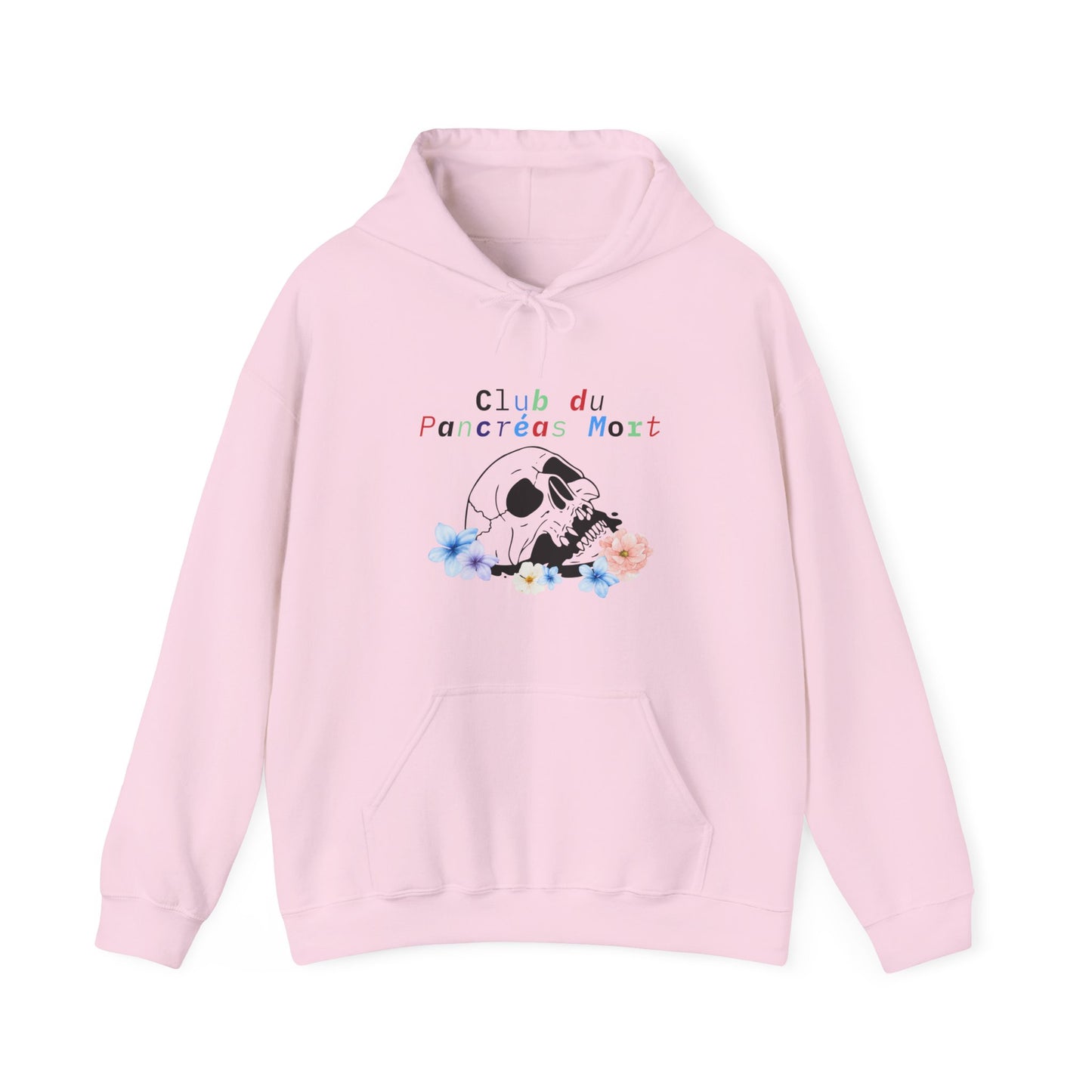 Skull & Flowers, Dead Pancreas Club (French) - Unisex Hoodie The Diabuddies Store Hoodies $32.41