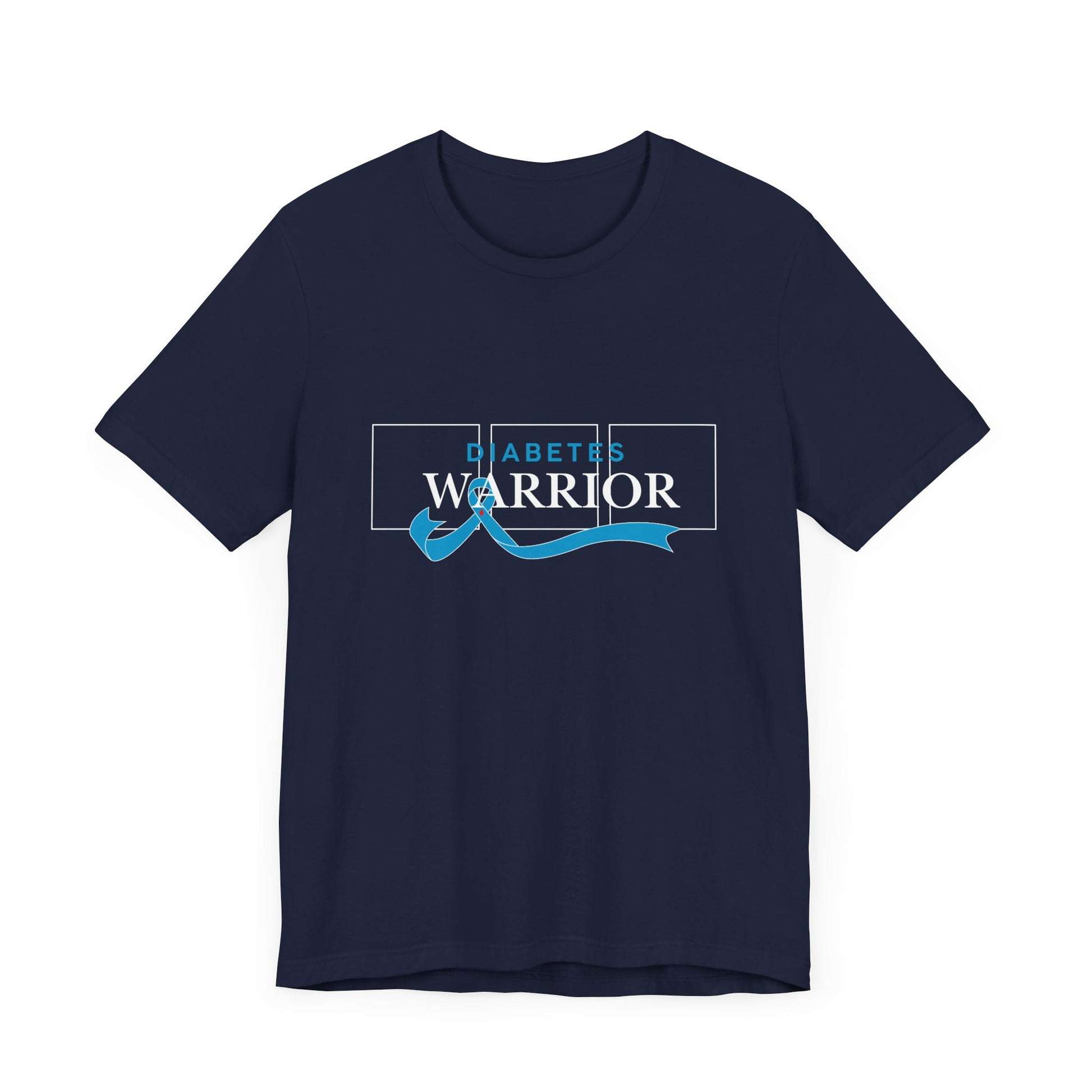 Diabetes Warrior, Blue Ribbon - Unisex Tee The Diabuddies Store T-Shirts $22.50
