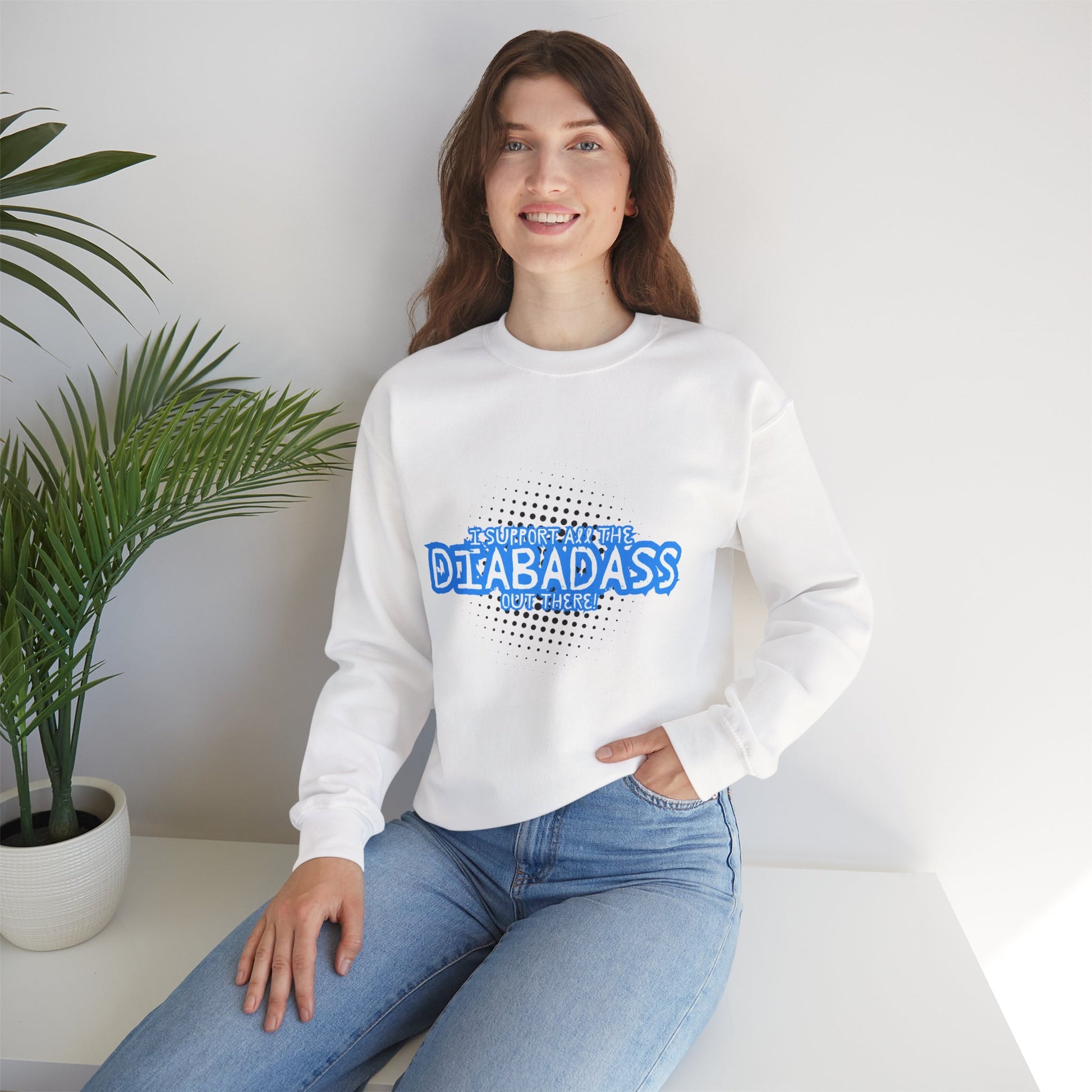 I Support All the Diabadass out there! - Unisex Sweatshirt The Diabuddies Store Tank Tops $32.95