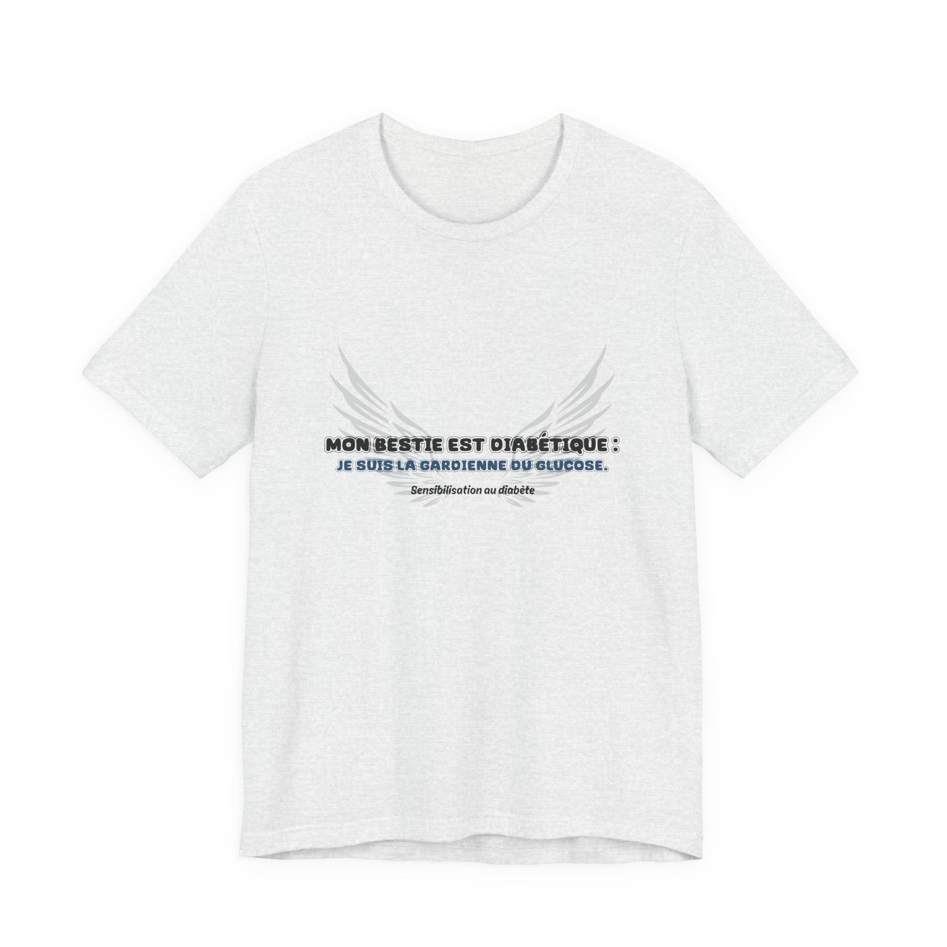 The Diabuddies Store My Bestie is Diabetic (French / Mon bestie, Guardienne) - Unisex Tee My Bestie is Diabetic (French / Mon bestie, Guardienne) - Unisex Tee: Celebrate your vital role! A proud declaration of your commitment and unique connection. T-Shir