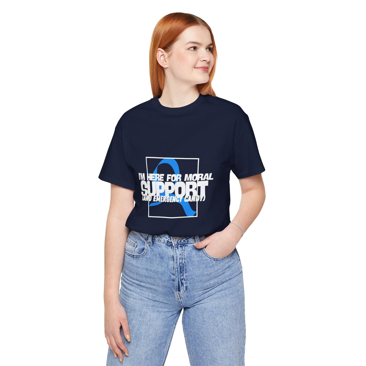 The Diabuddies Store Moral Support and Emergency Candy - Unisex Tee Moral Support and Emergency Candy - Unisex Tee: Being a friend to someone with diabetes means being ready for anything – from offering a listening ear to, well, having some emergency cand
