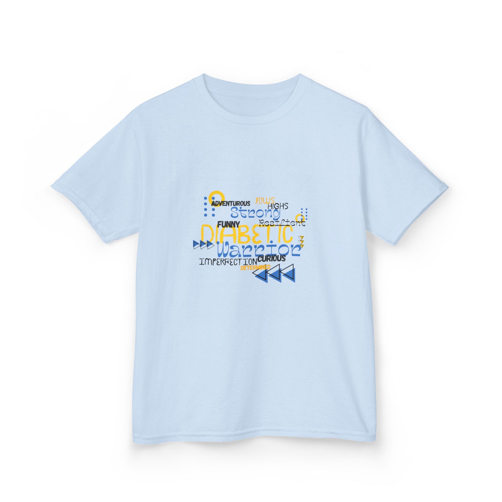 The Diabuddies Store Uplifted & Unleashed - Kids Tee Uplifted & Unleashed - Kids Tee: Embrace your strength, defy the odds. The "Uplifted & Unleashed" Kids Tee is more than just a Tee; it's a vibrant testament to the diabetic warrior within. T-Shirts $17.