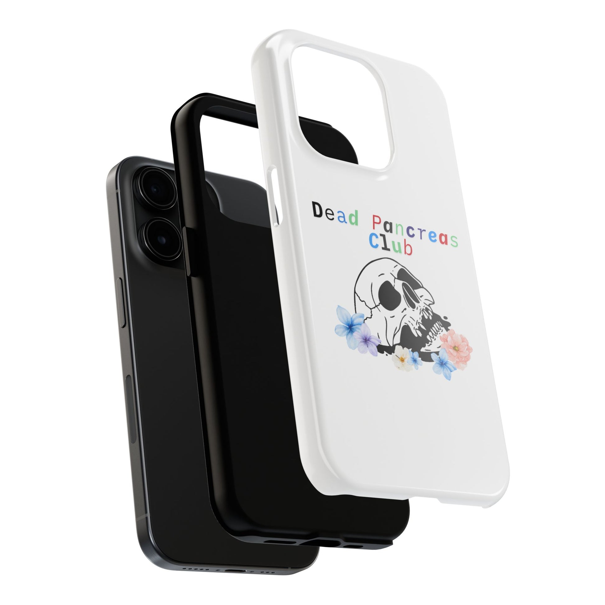 Skull & Flowers Dead Pancreas Club - Phone Case The Diabuddies Store Mobile Phone Cases $18.23
