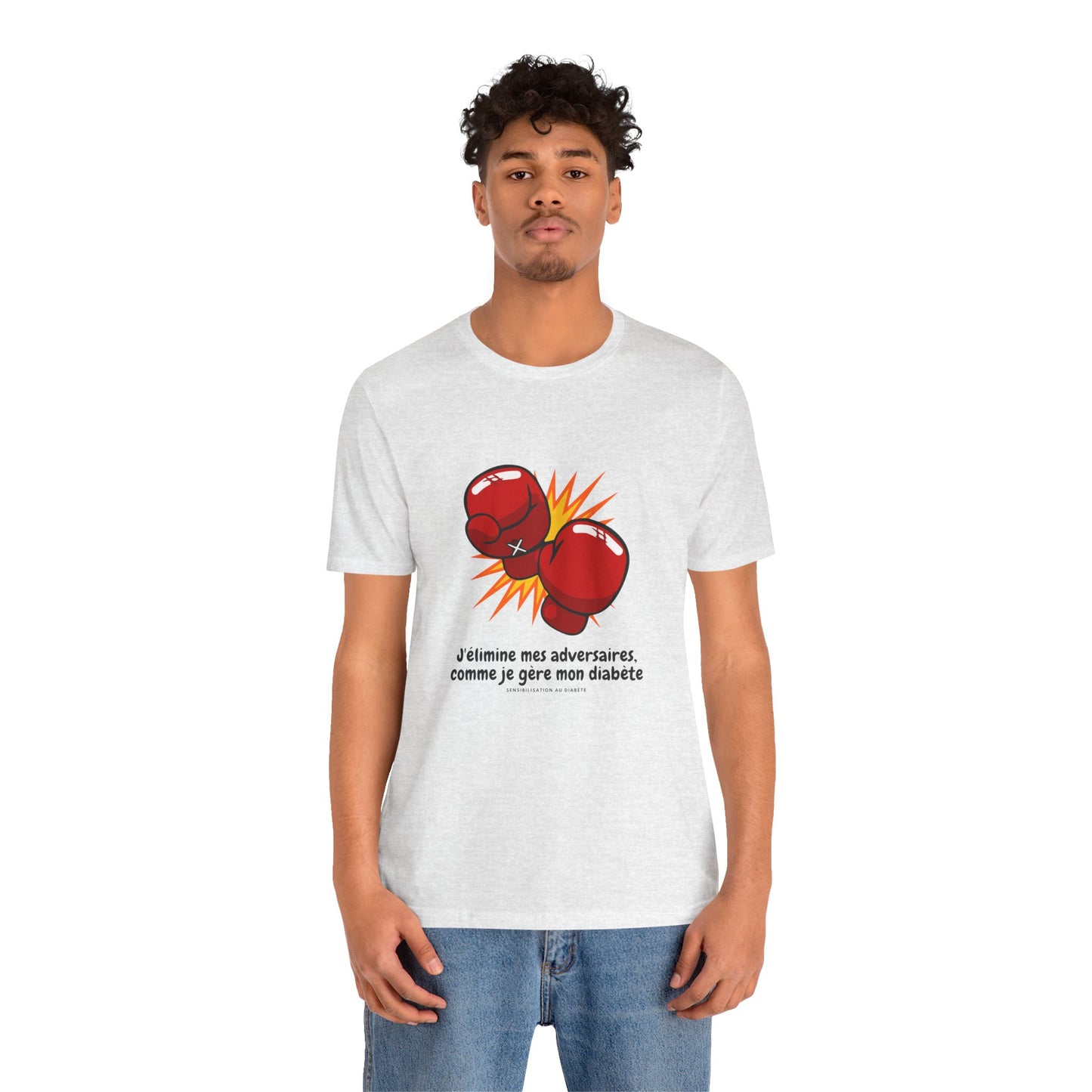 Diabetes & Boxing (French)- Unisex Tee The Diabuddies Store T-Shirts $22.50
