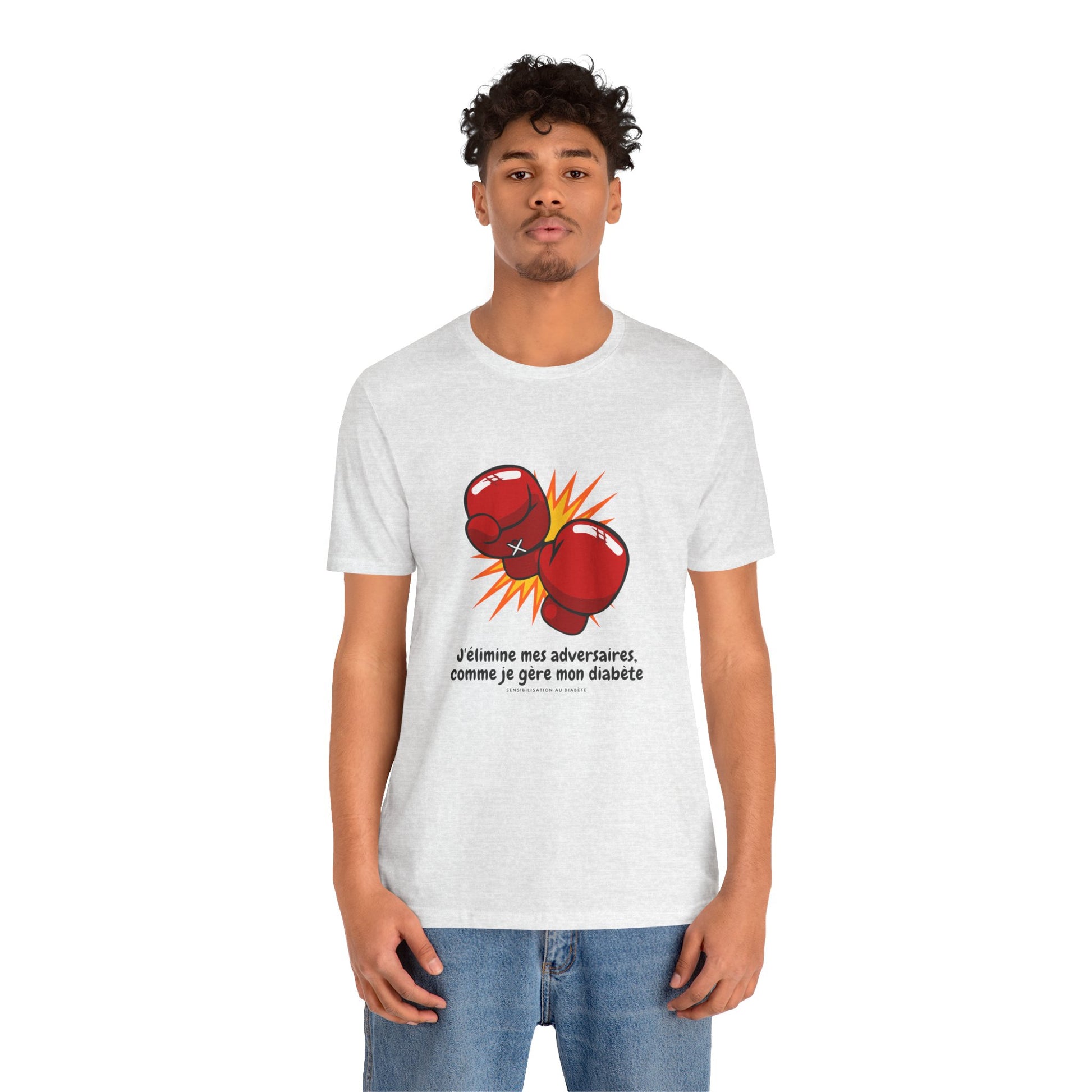 Diabetes & Boxing (French)- Unisex Tee The Diabuddies Store T-Shirts $22.50