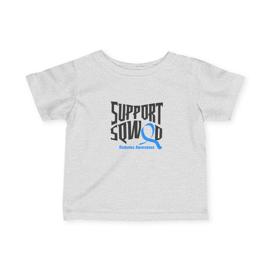 The Diabuddies Store Support Squad - Infant Tee Support Squad - Infant Tee: Show your love for the entire family with the "Support Squad" Infant Tee! Whether they're supporting a sibling, a parent, or a friend, this tee is a heartwarming way to show that