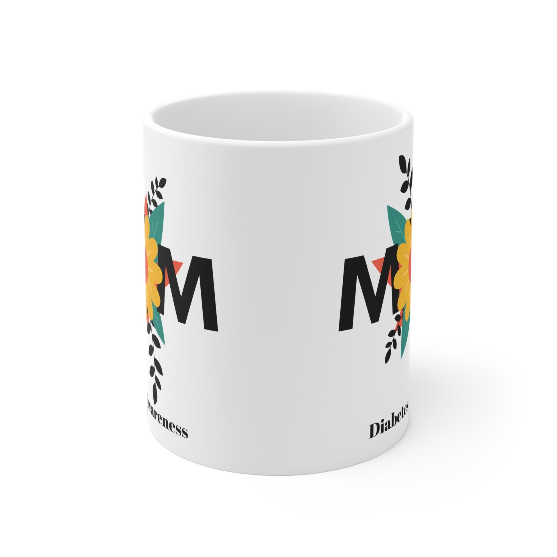 The Diabuddies Store Mom (with Flowers) - Mug 11oz Mom (with Flowers) - Mug 11oz: Celebrate Mom with this charming 11oz floral mug! It's a perfect blend of sweetness and strength, just like her. A wonderful gift for any occasion, ideal for enjoying her fa