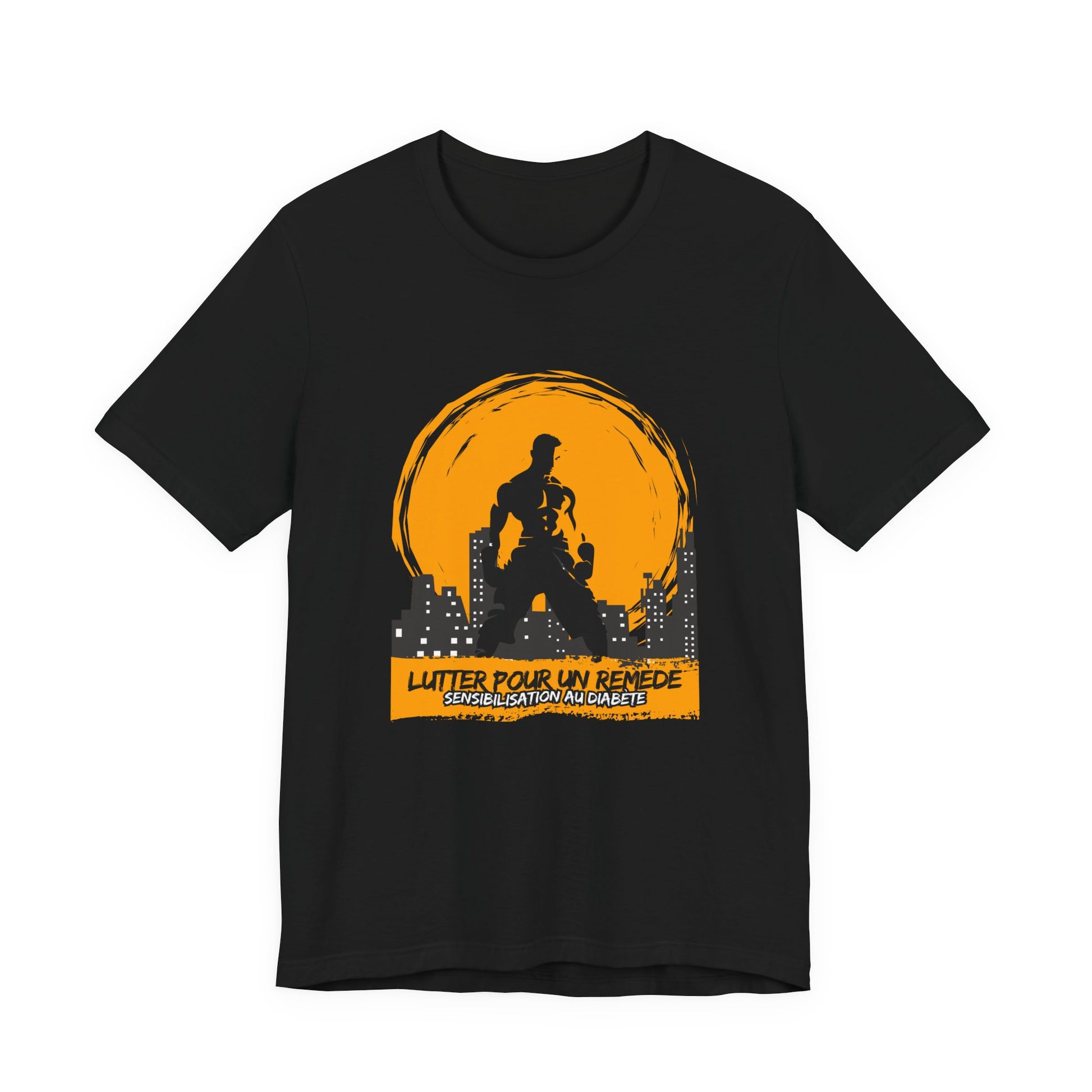 The Diabuddies Store Fighting for a Cure (French) - Unisex Tee Fighting for a Cure (French) - Unisex Tee: Make a statement that matters with this French Unisex Tee. This comfortable and versatile shirt is a powerful way to raise awareness and spark conver