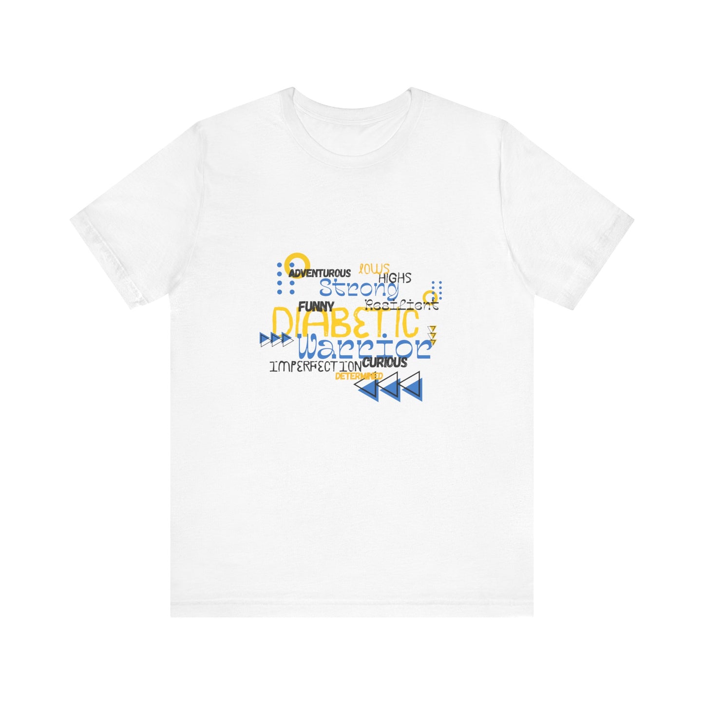 The Diabuddies Store Uplifted & Unleashed - Unisex Tee Uplifted & Unleashed - Unisex Tee: Embrace your strength, defy the odds. The "Uplifted & Unleashed" tee is more than just a shirt; it's a vibrant testament to the diabetic warrior within. Adorned with