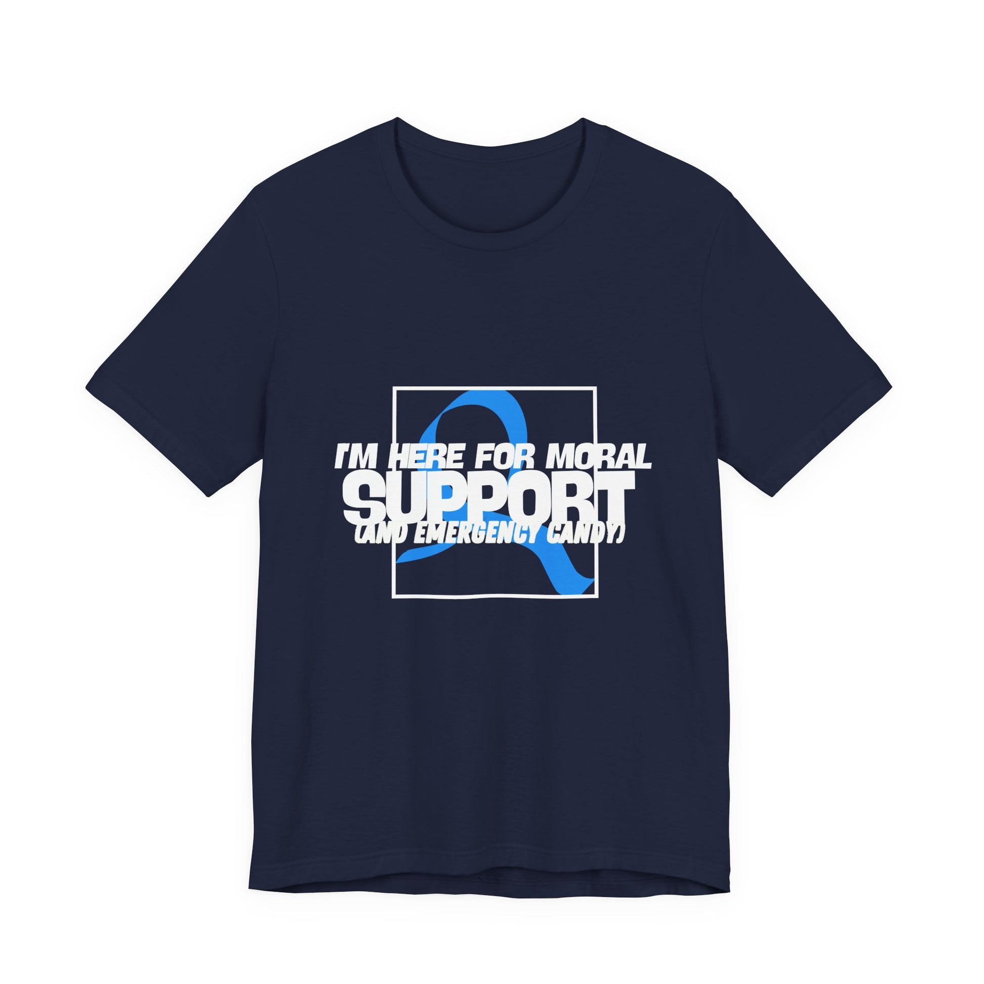 The Diabuddies Store Moral Support and Emergency Candy - Unisex Tee Moral Support and Emergency Candy - Unisex Tee: Being a friend to someone with diabetes means being ready for anything – from offering a listening ear to, well, having some emergency cand