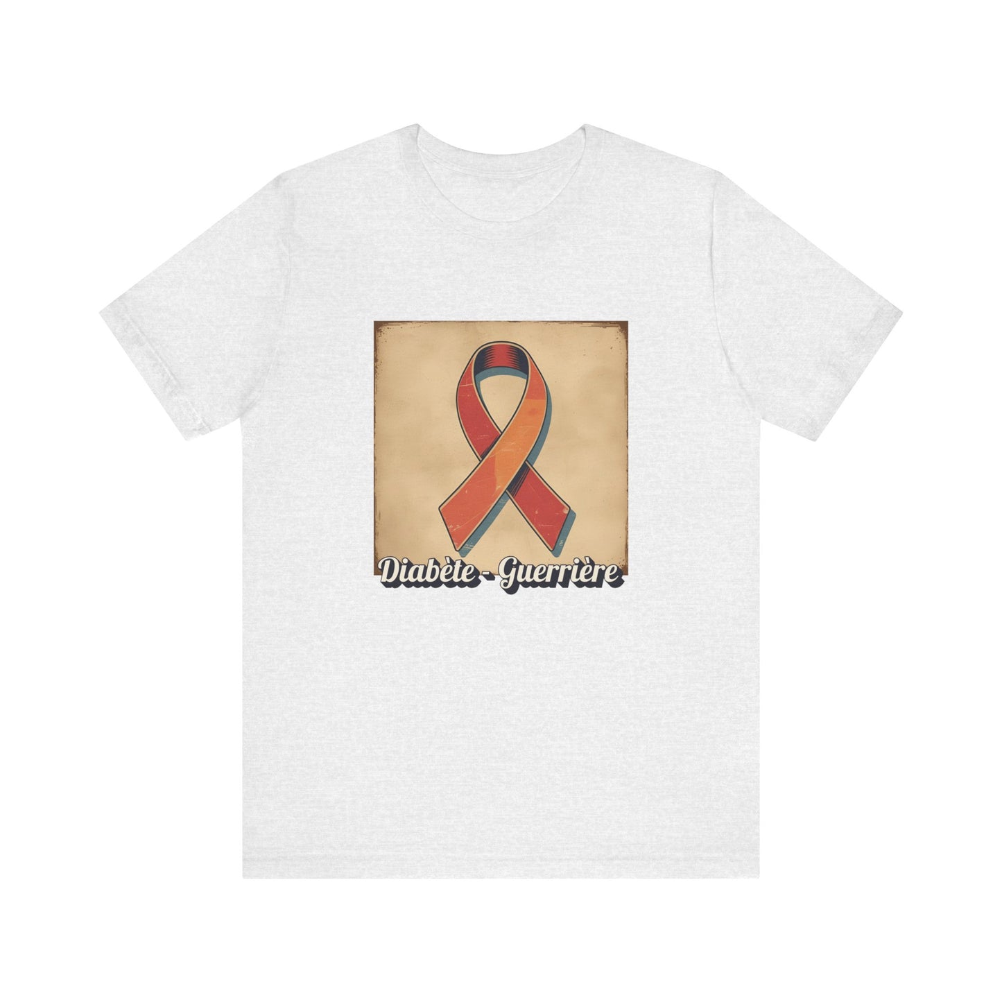 Diabetes Warrior, Retro Style (French/Guerrière) Unisex Tee The Diabuddies Store T-Shirts $22.50