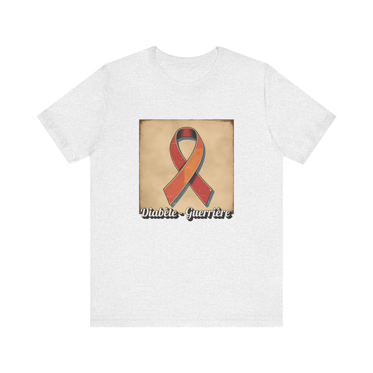 Diabetes Warrior, Retro Style (French/Guerrière) Unisex Tee The Diabuddies Store T-Shirts $22.50