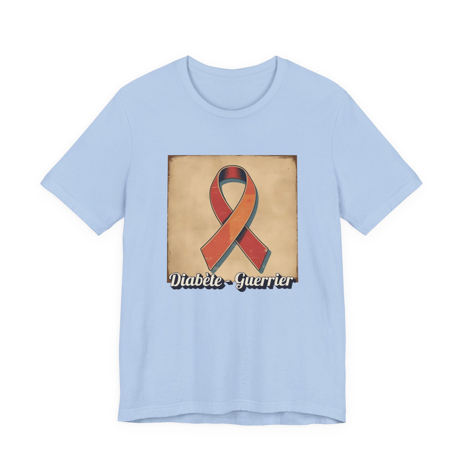 Diabetes Warrior, Retro Style (French/Guerrier) Unisex Tee The Diabuddies Store T-Shirts $22.50