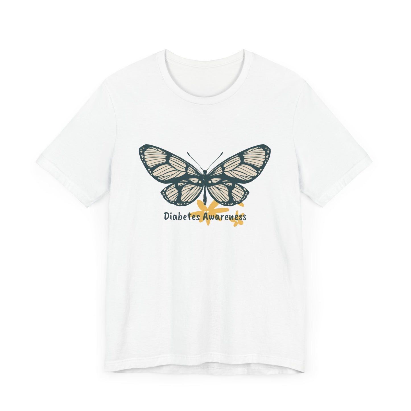 Green Butterfly & Flowers - Unisex Tee The Diabuddies Store T-Shirts $24.25