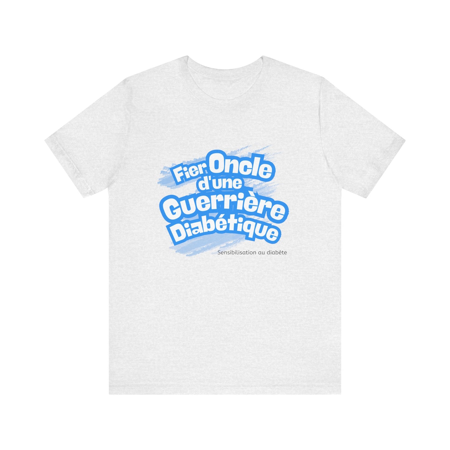 Proud Uncle of Diabetic Warrior (French/Niece) - Unisex Tee The Diabuddies Store T-Shirts $22.50