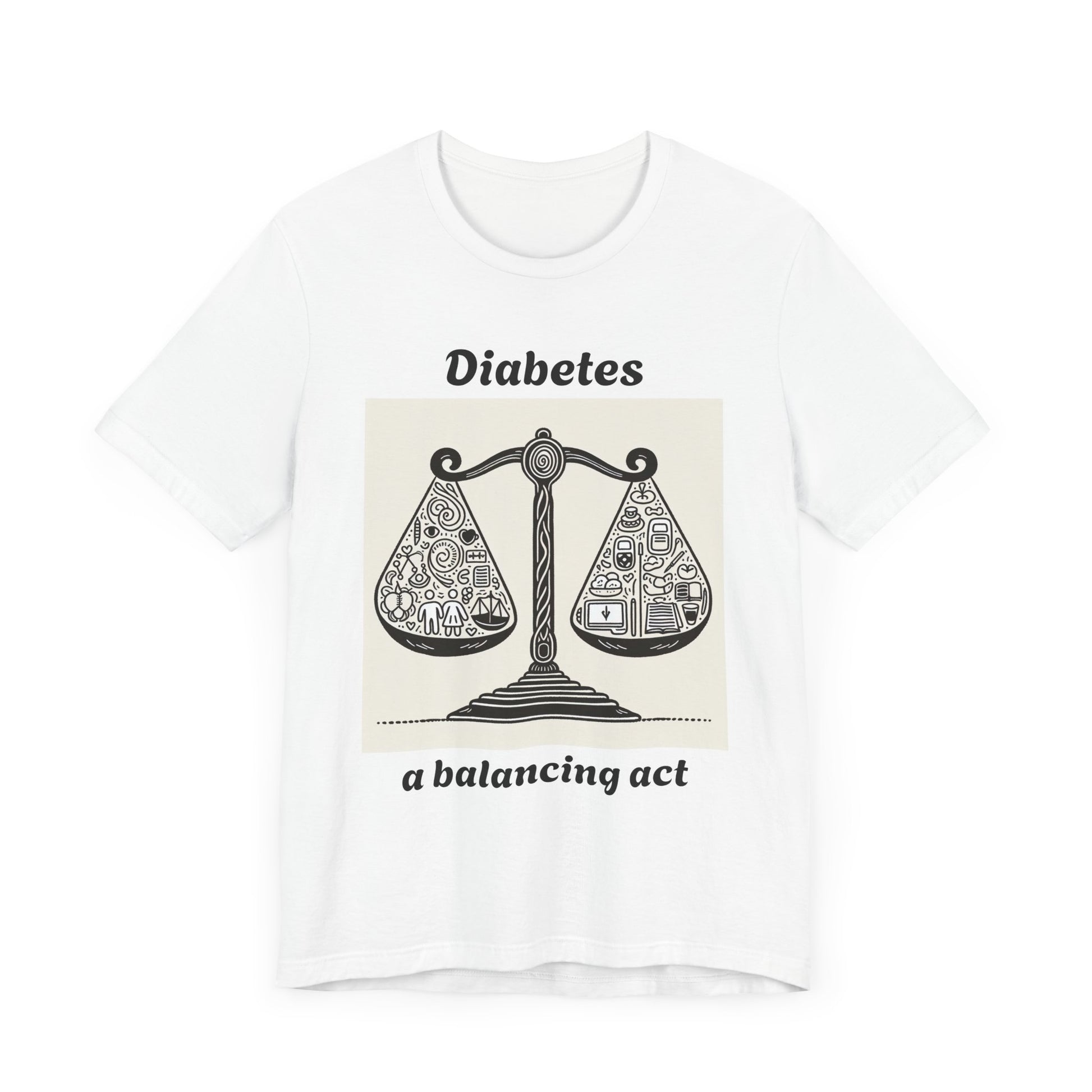 Diabetes Balancing Act - Unisex Tee The Diabuddies Store T-Shirts $24.25