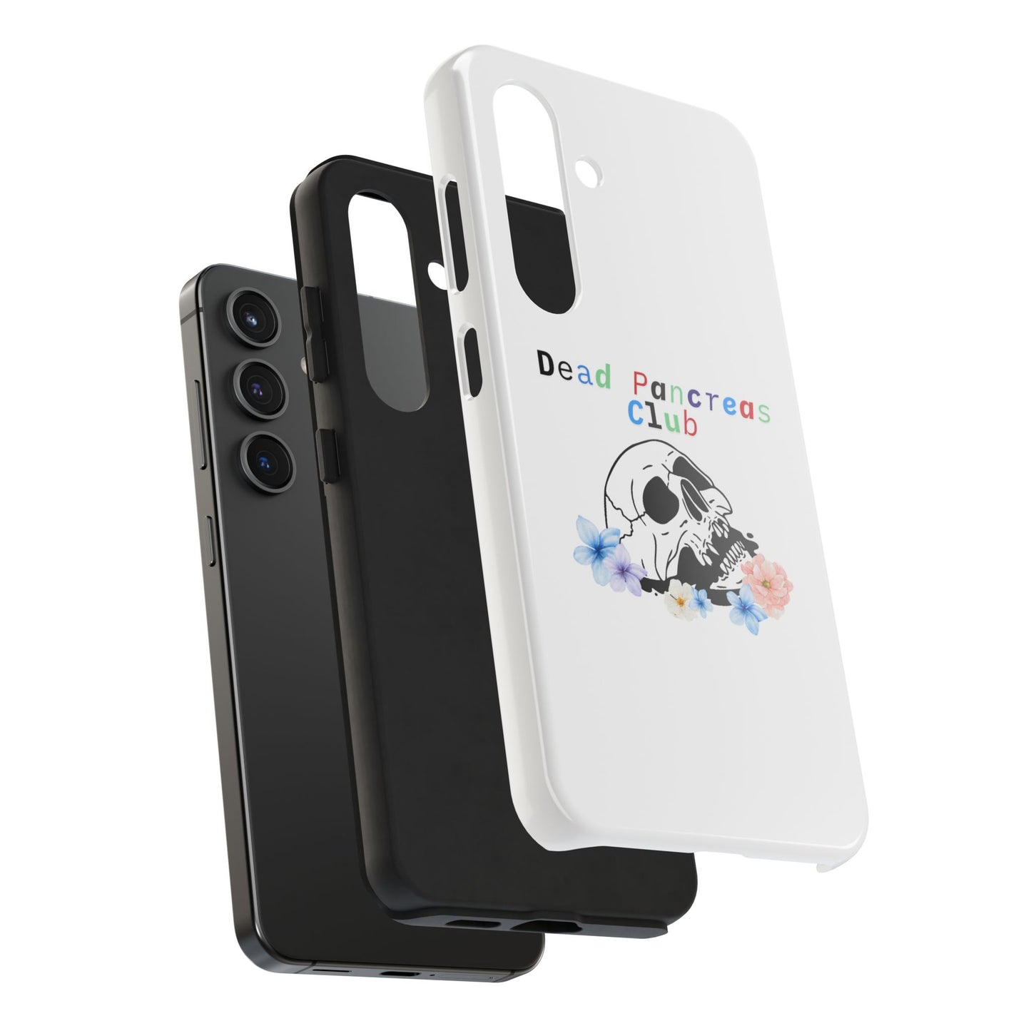 Skull & Flowers Dead Pancreas Club - Phone Case The Diabuddies Store Mobile Phone Cases $18.23