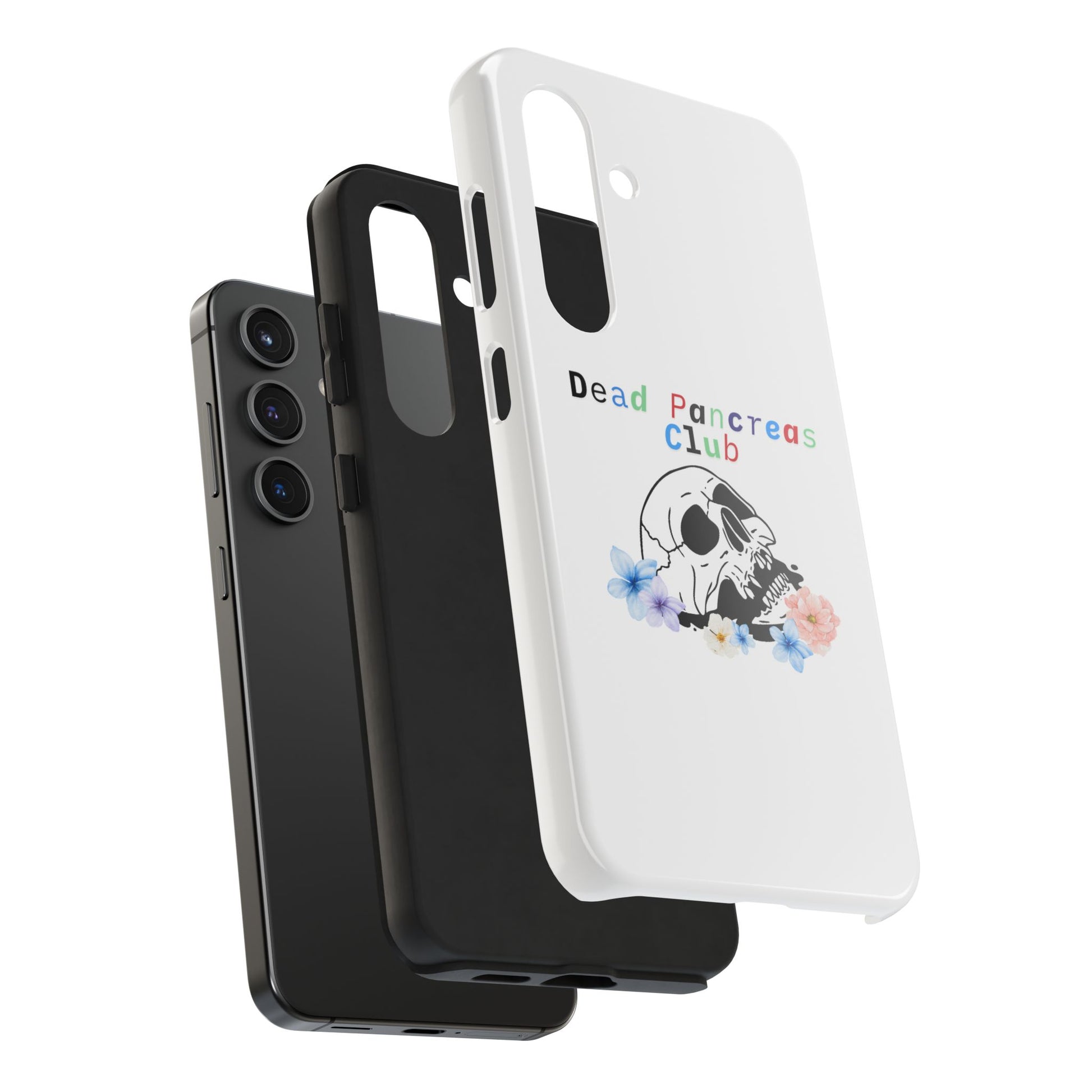 Skull & Flowers Dead Pancreas Club - Phone Case The Diabuddies Store Mobile Phone Cases $18.23