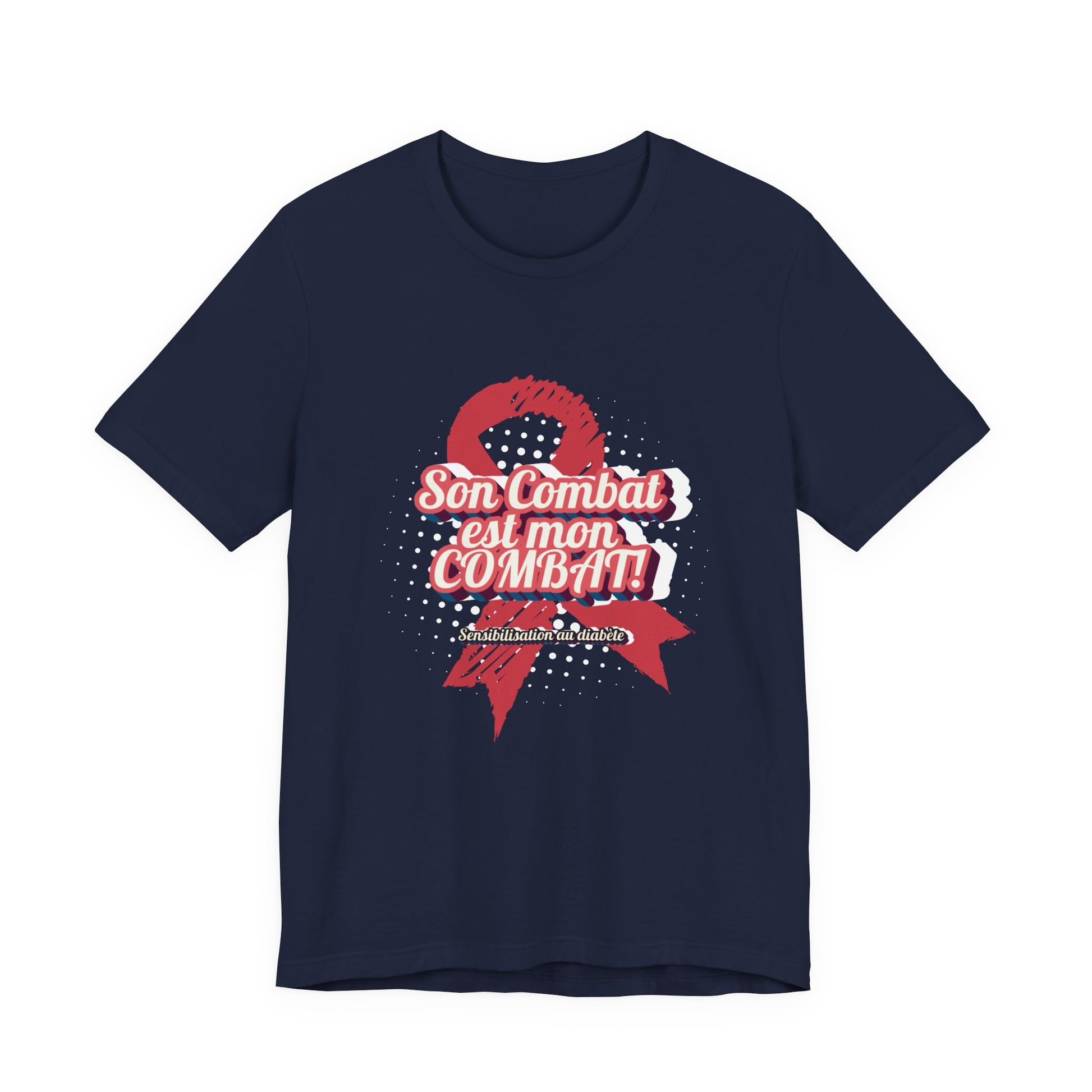 Her Fight is my Fight! (French in Pink) - Unisex Tee The Diabuddies Store T-Shirts $30.27