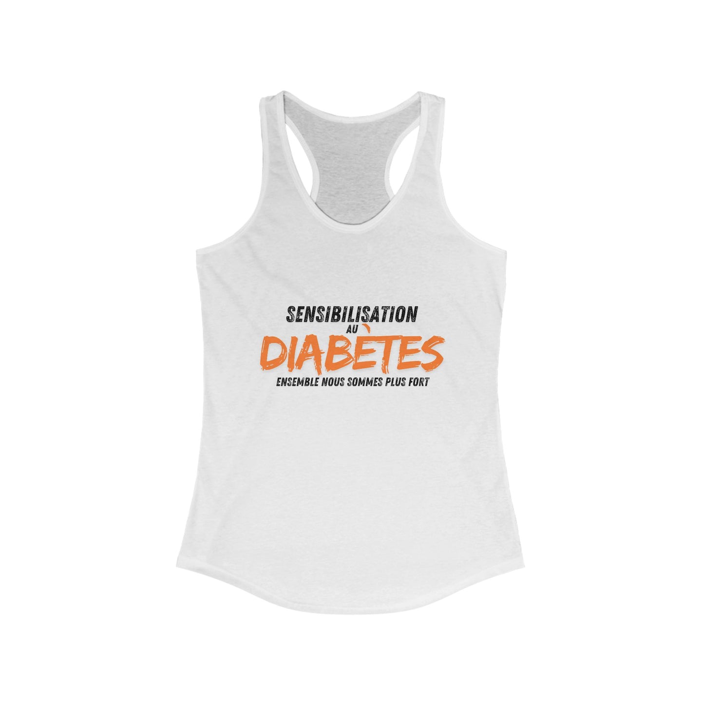 Stronger Together (French) - Racerback Tank The Diabuddies Store Tank Tops $19.96