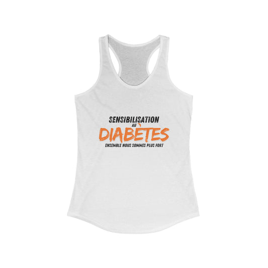 Stronger Together (French) - Racerback Tank The Diabuddies Store Tank Tops $19.96