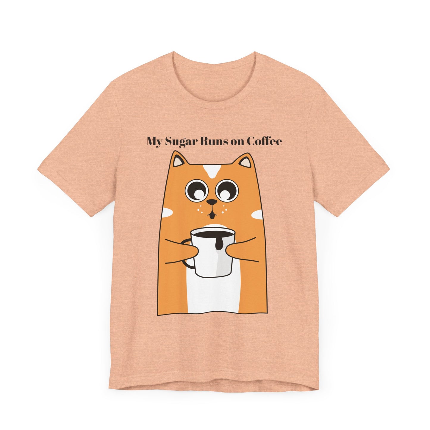 Sugar Runs on Coffee - Unisex Tee The Diabuddies Store T-Shirts $24.25