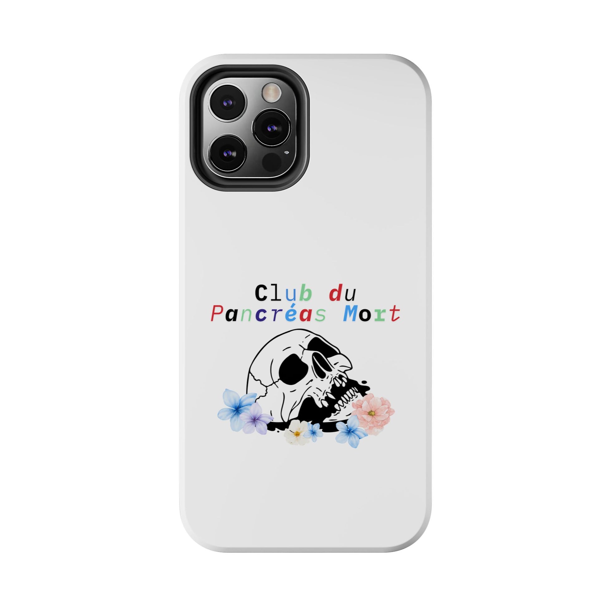 Skull & Flowers, Dead Pancreas Club (French) - Phone Cases The Diabuddies Store Mobile Phone Cases $18.23