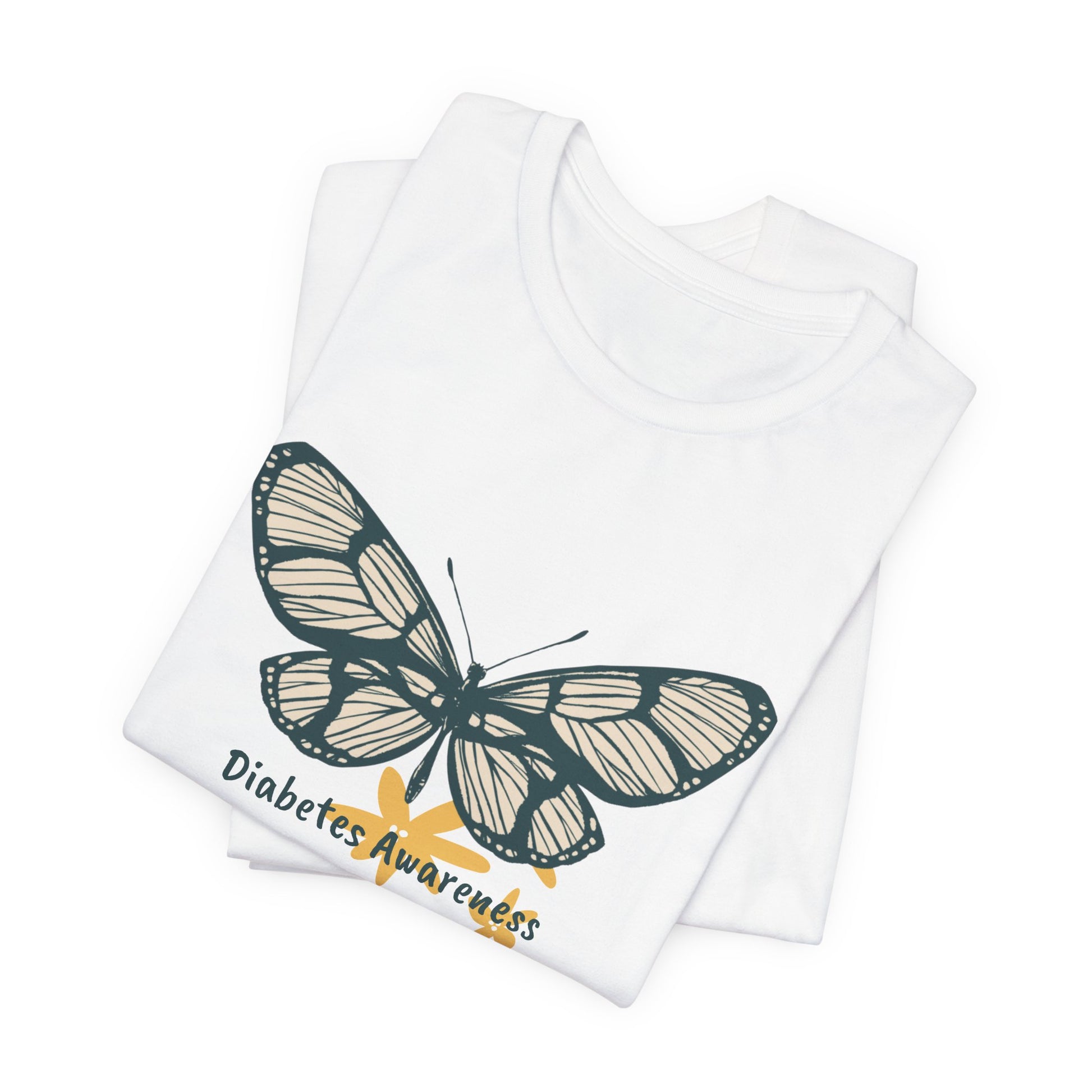 Green Butterfly & Flowers - Unisex Tee The Diabuddies Store T-Shirts $24.25