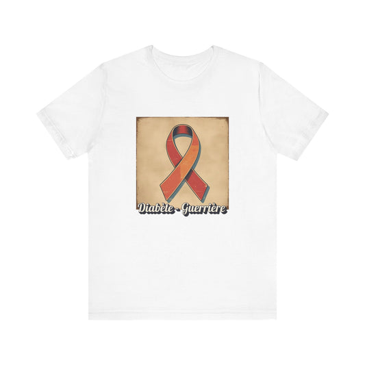 Diabetes Warrior, Retro Style (French/Guerrière) Unisex Tee The Diabuddies Store T-Shirts $22.50