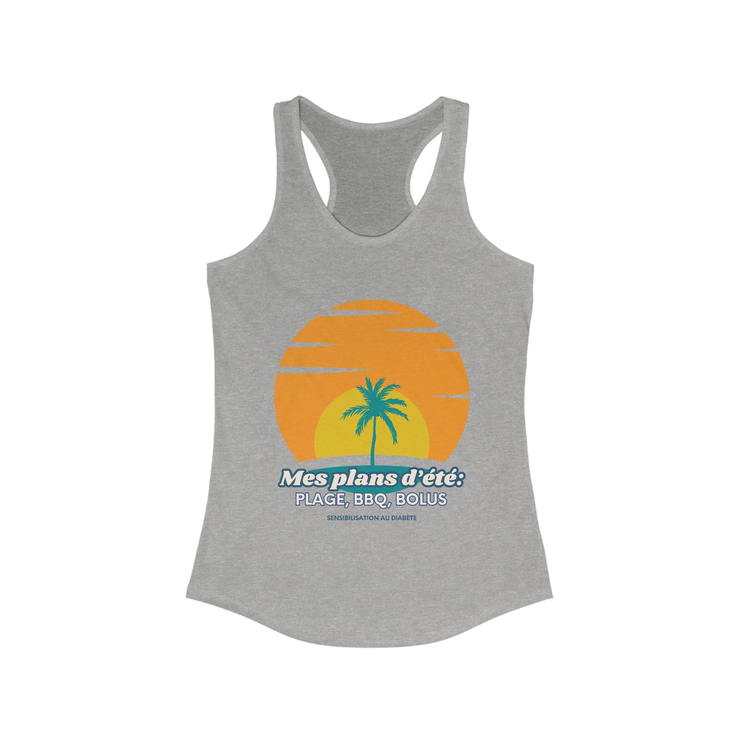 The Diabuddies Store My Summer Plans: Beach, BBQ, Bolus - Racerback Tank My Summer Plans: Beach, BBQ, Bolus - Racerback Tank: Sunshine, good times, and keeping those blood sugars in check! Our humorous nod to real life tank is the perfect wear for anyone