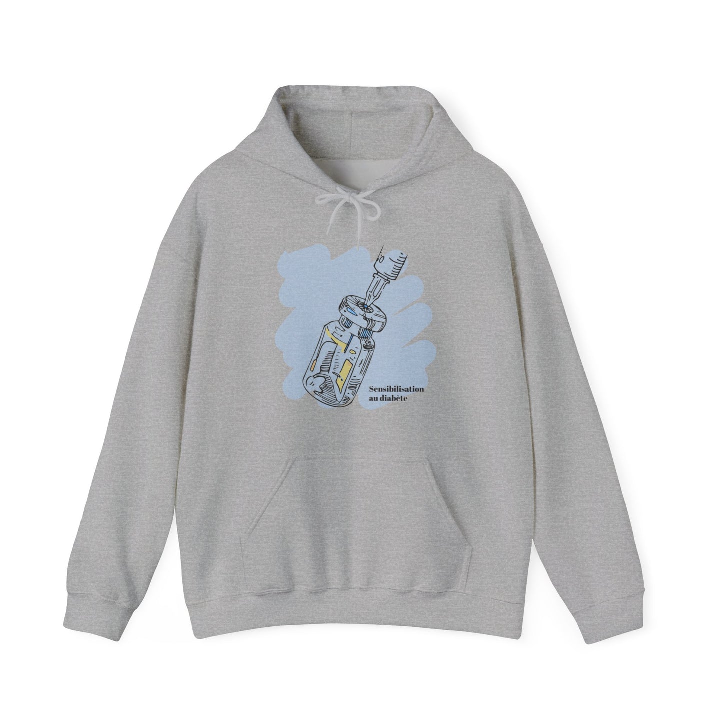 Insulin Vial - Diabetes Awareness (French) - Unisex Hoodie The Diabuddies Store Hoodies $32.41