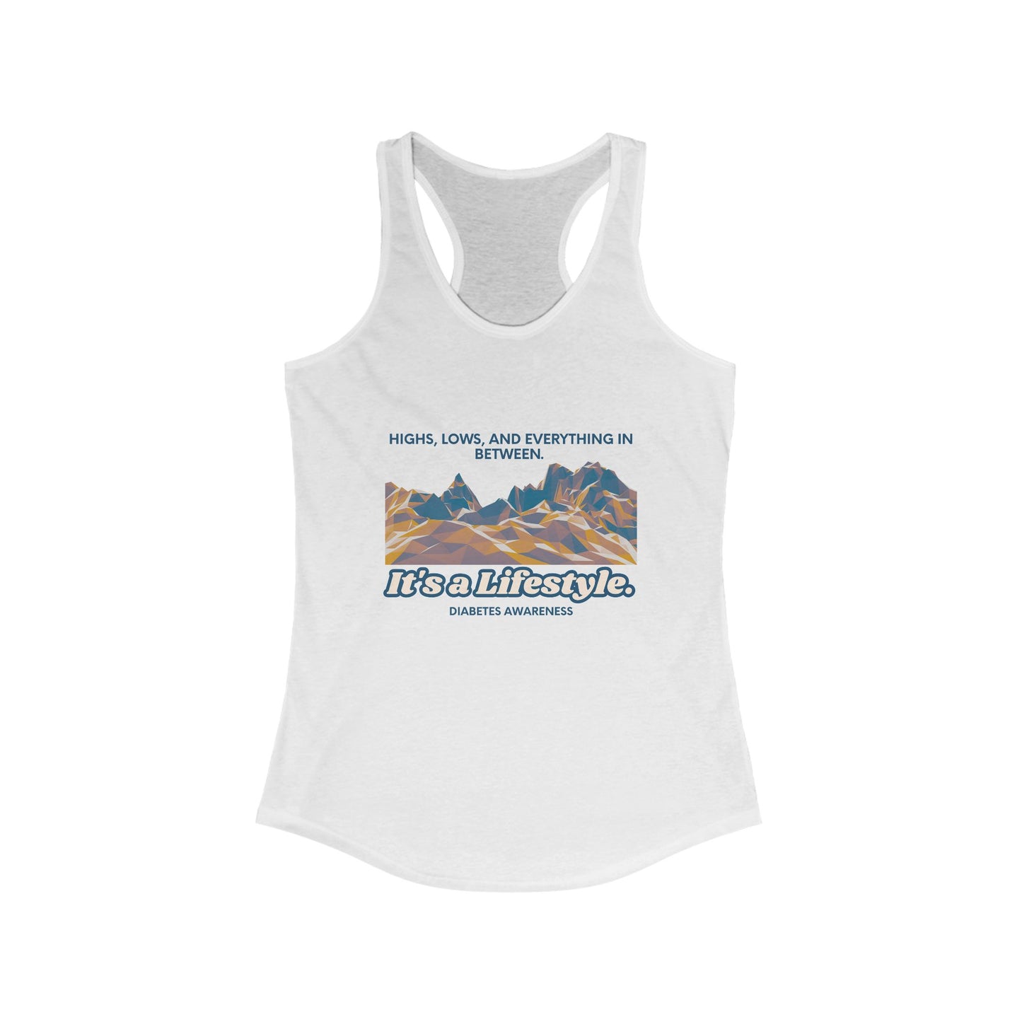The Diabuddies Store Highs, Lows, and Everything in Between - Racerback Tank Highs, Lows, and Everything in Between - Racerback Tank: Life's a rollercoaster, and this tee gets it! Our "Highs, Lows, and Everything in Between" tank is for anyone who embrace