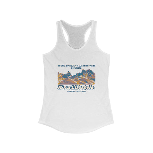 The Diabuddies Store Highs, Lows, and Everything in Between - Racerback Tank Highs, Lows, and Everything in Between - Racerback Tank: Life's a rollercoaster, and this tee gets it! Our "Highs, Lows, and Everything in Between" tank is for anyone who embrace
