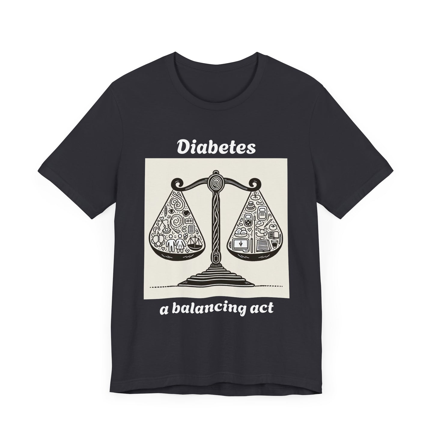 Diabetes Balancing Act - Unisex Tee The Diabuddies Store T-Shirts $24.25