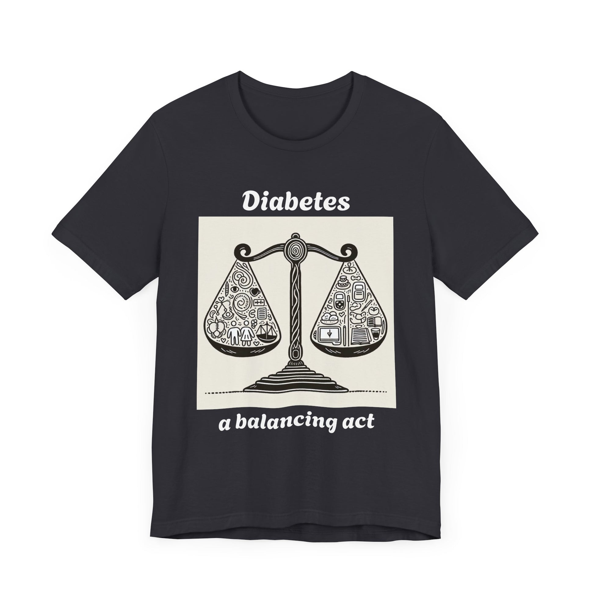 Diabetes Balancing Act - Unisex Tee The Diabuddies Store T-Shirts $24.25