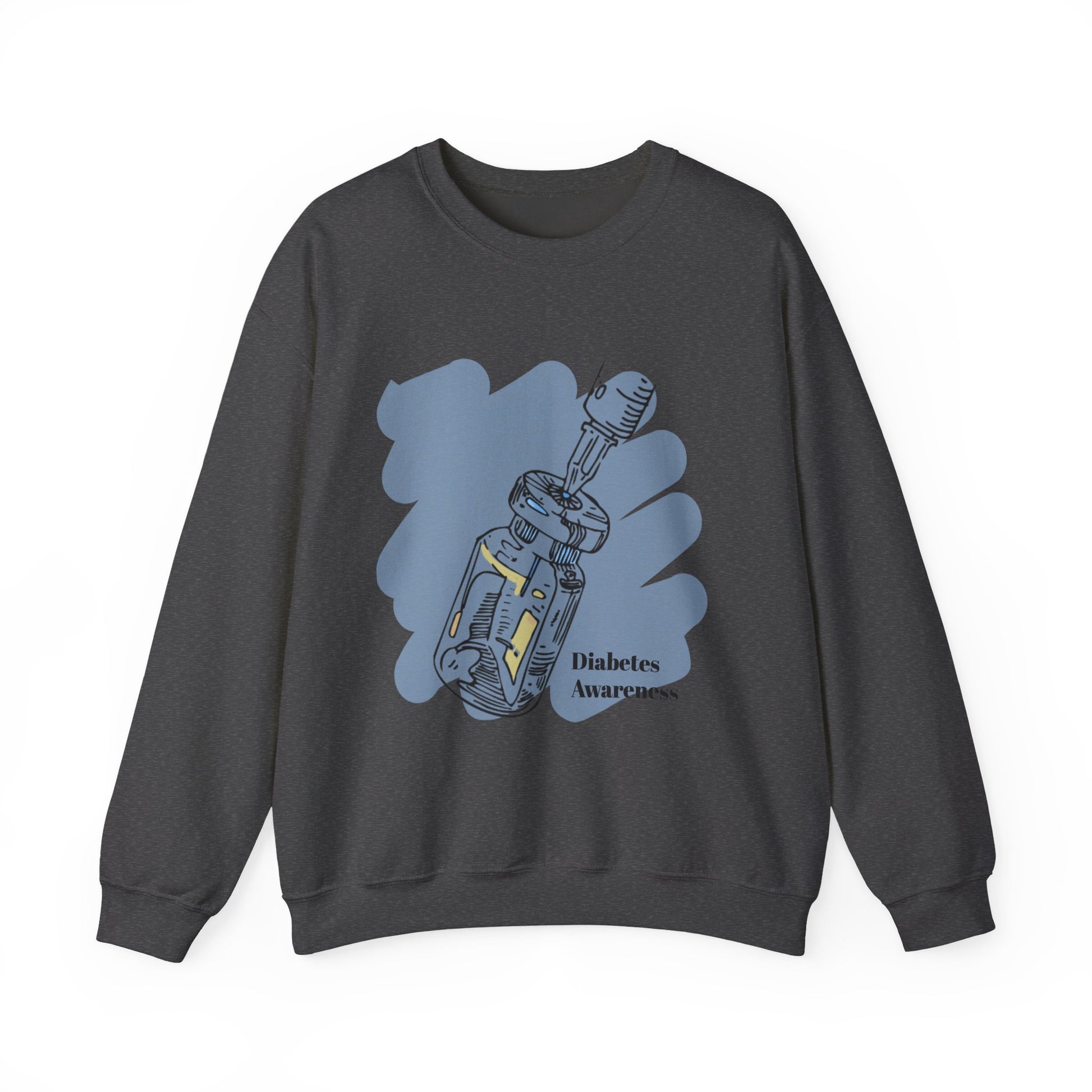 The Diabuddies Store Diabetes Awareness, Insulin Vial - Unisex Sweatshirt Diabetes Awareness, Insulin Vial - Unisex Sweatshirt: A symbol of life, a statement of awareness. Our Sweatshirt is designed to spark conversations and spread vital understanding. S