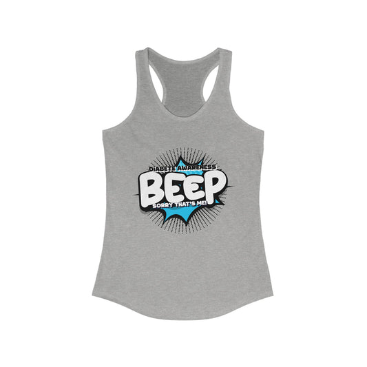The Diabuddies Store BEEP - Sorry It's me! - Racerback Tank BEEP - Sorry It's me! - Racerback Tank: Always making an entrance? The delightful disruptor! Embrace the constant buzz of life in comfort and style! Tank Tops $19.96
