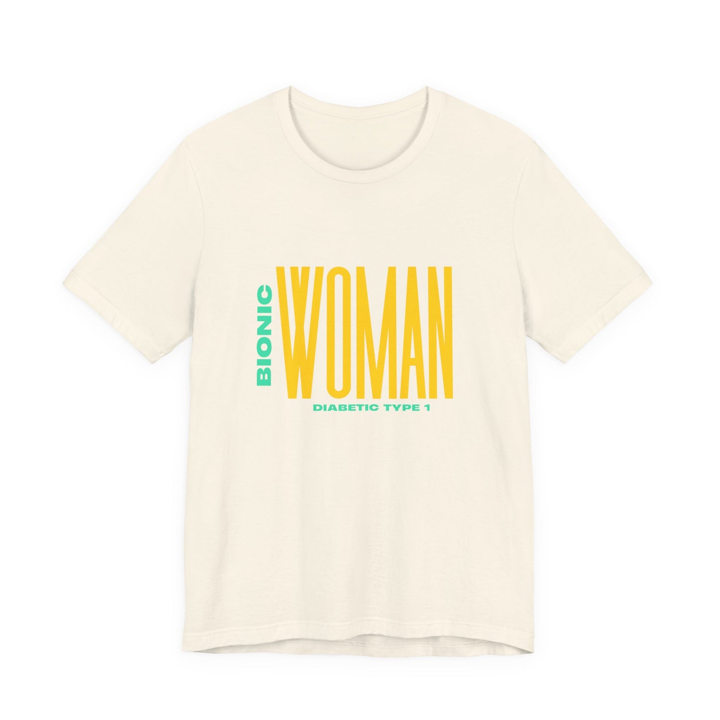 The Diabuddies Store Bionic Woman (Diabetes) - Unisex Tee Bionic Woman (Diabetes) - Unisex Tee: Unleash your inner Bionic strength! This Unisex Tee is a powerful statement of resilience, strength, and modern-day heroism for anyone living with Type 1 Diabe