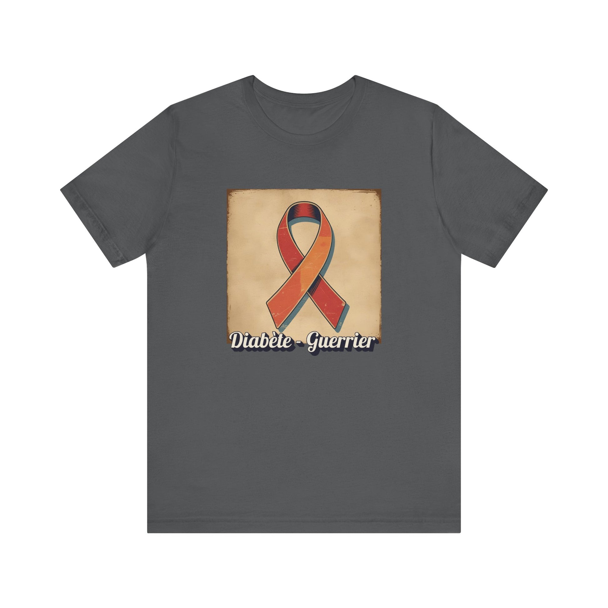 Diabetes Warrior, Retro Style (French/Guerrier) Unisex Tee The Diabuddies Store T-Shirts $22.50