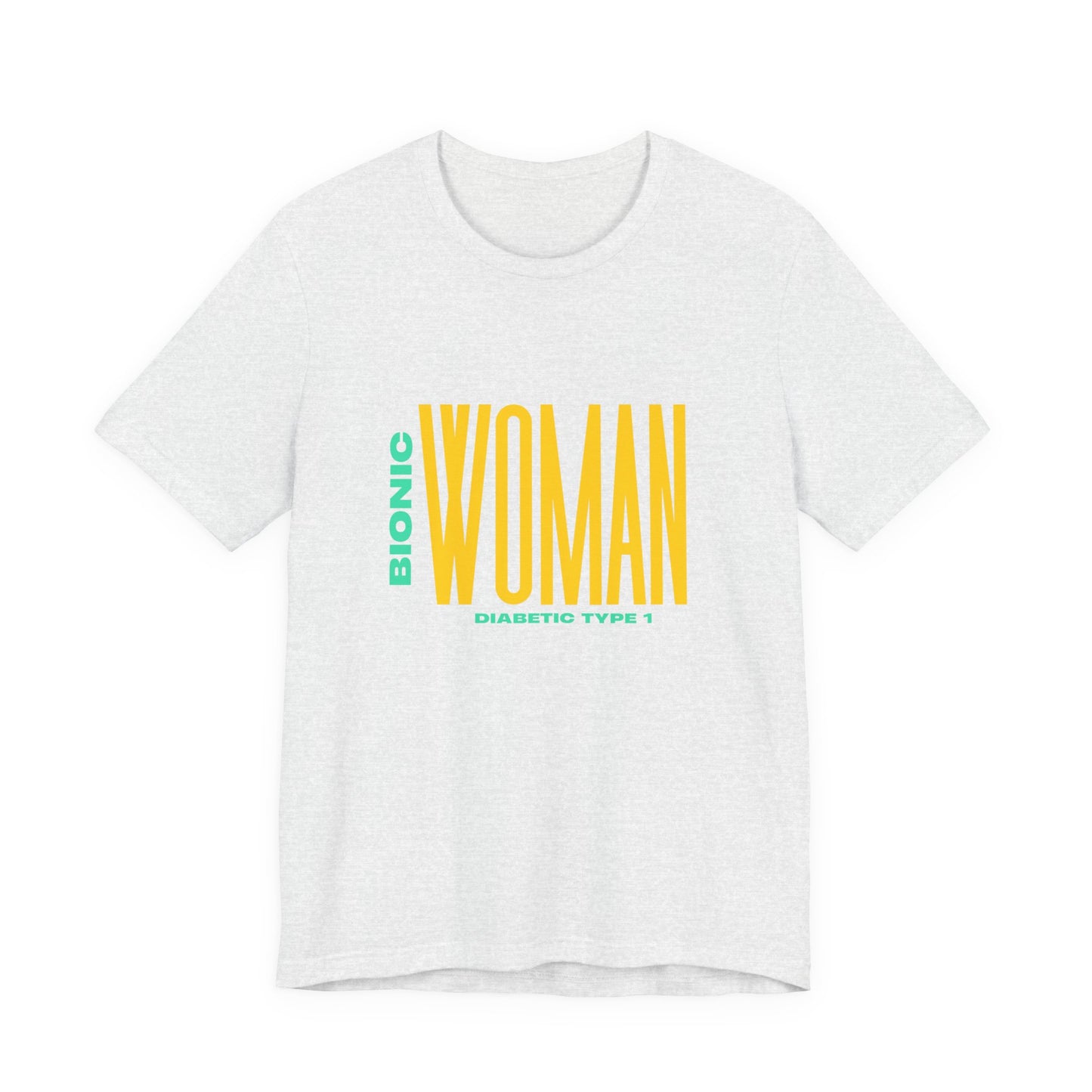 The Diabuddies Store Bionic Woman (Diabetes) - Unisex Tee Bionic Woman (Diabetes) - Unisex Tee: Unleash your inner Bionic strength! This Unisex Tee is a powerful statement of resilience, strength, and modern-day heroism for anyone living with Type 1 Diabe