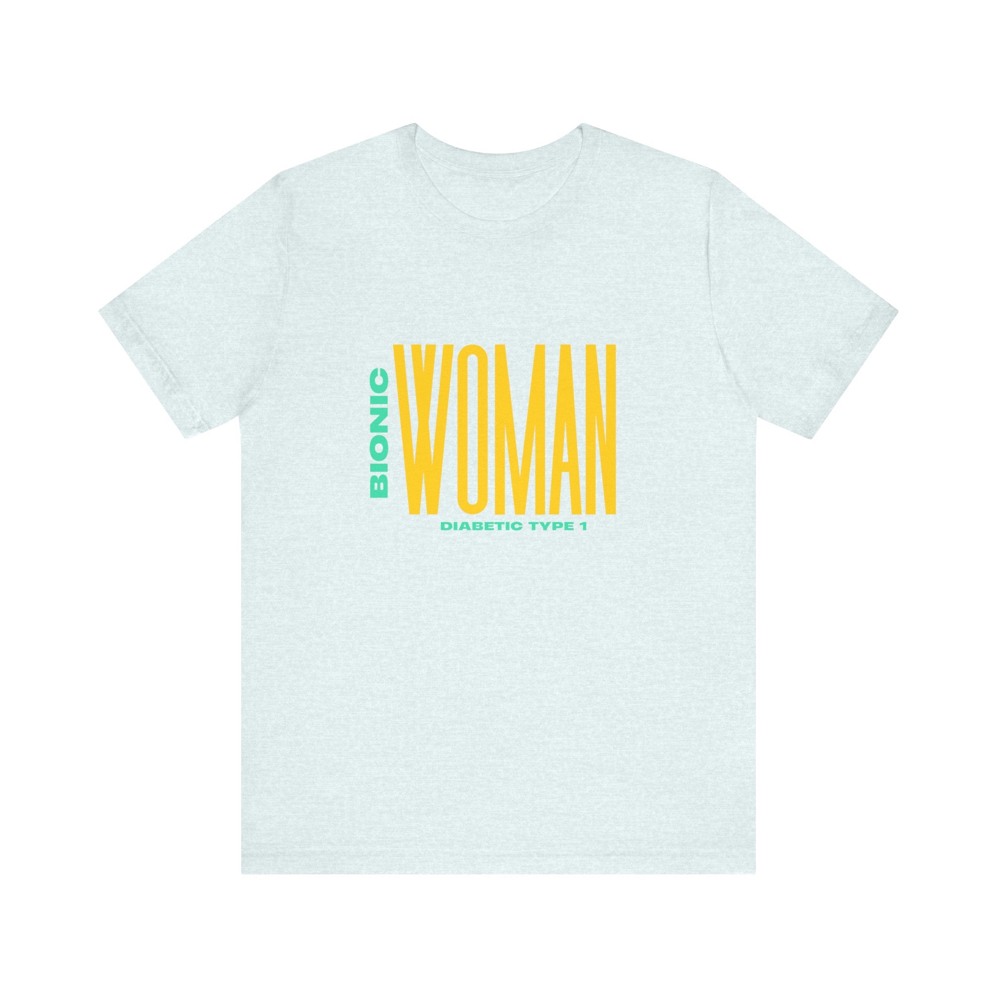 The Diabuddies Store Bionic Woman (Diabetes) - Unisex Tee Bionic Woman (Diabetes) - Unisex Tee: Unleash your inner Bionic strength! This Unisex Tee is a powerful statement of resilience, strength, and modern-day heroism for anyone living with Type 1 Diabe