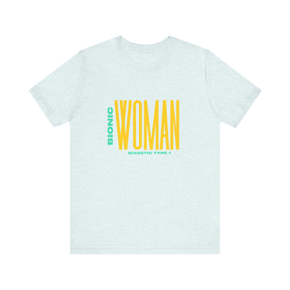 The Diabuddies Store Bionic Woman (Diabetes) - Unisex Tee Bionic Woman (Diabetes) - Unisex Tee: Unleash your inner Bionic strength! This Unisex Tee is a powerful statement of resilience, strength, and modern-day heroism for anyone living with Type 1 Diabe