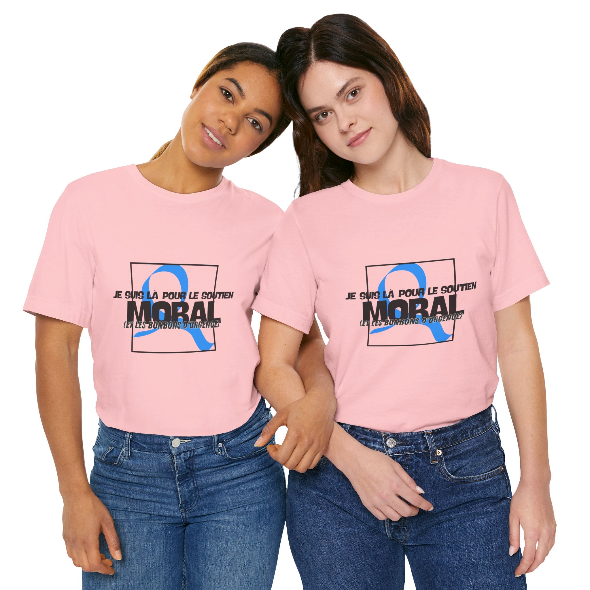 The Diabuddies Store Moral Support and Emergency Candy (French) - Unisex Tee Moral Support and Emergency Candy (French) - Unisex Tee: Being a friend to someone with diabetes means being ready for anything – from offering a listening ear to, well, having s