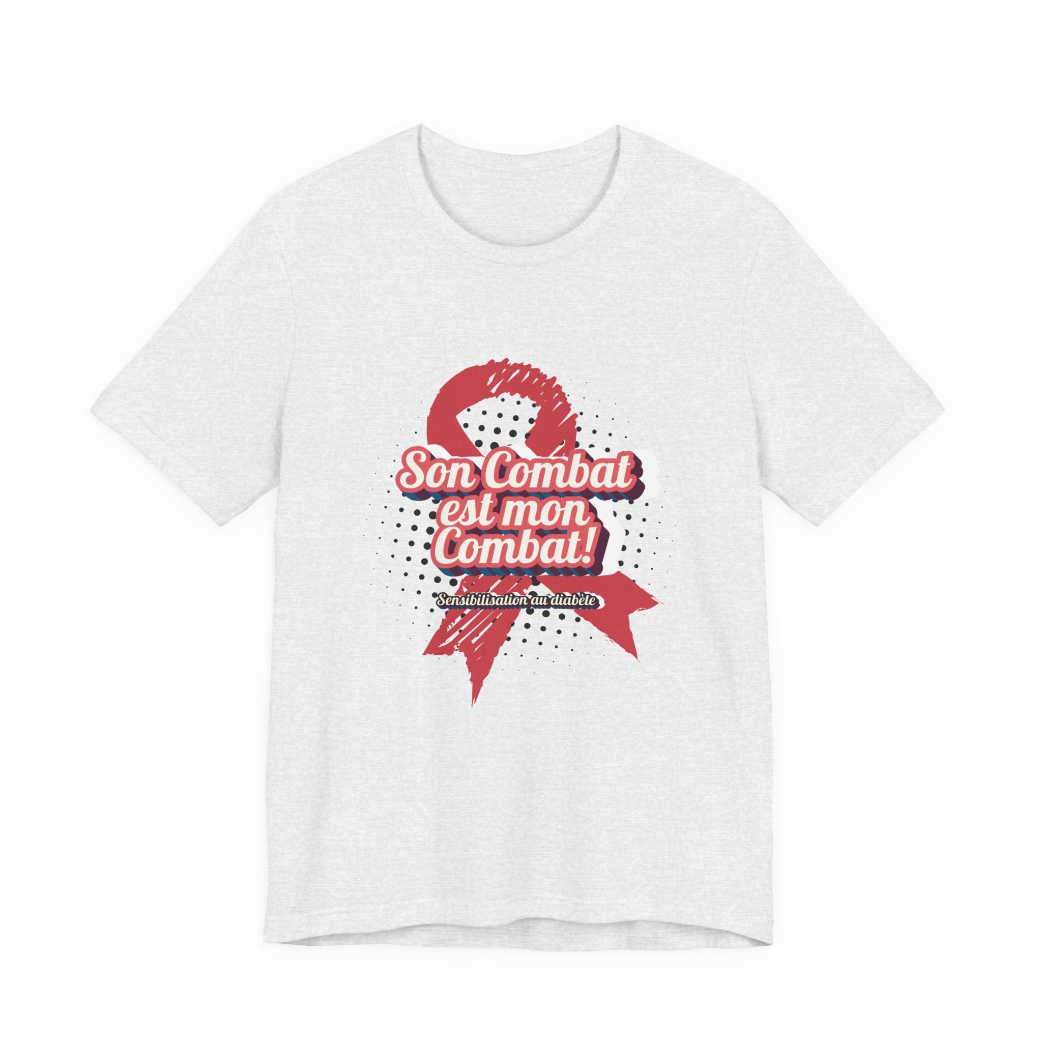 Her Fight is my Fight! (French in Pink) - Unisex Tee The Diabuddies Store T-Shirts $30.27